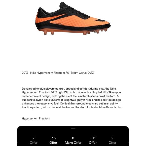 Size 8 - Nike Hypervenom Phantom FG \'Bright Citrus\' 2013 - 599843-008 main image 4